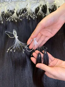 H6 Feather Hair Extensions Natural Color Virgin Hair