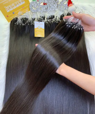 H6 Feather Hair Extensions Natural Color Virgin Vietnam Hair Quality