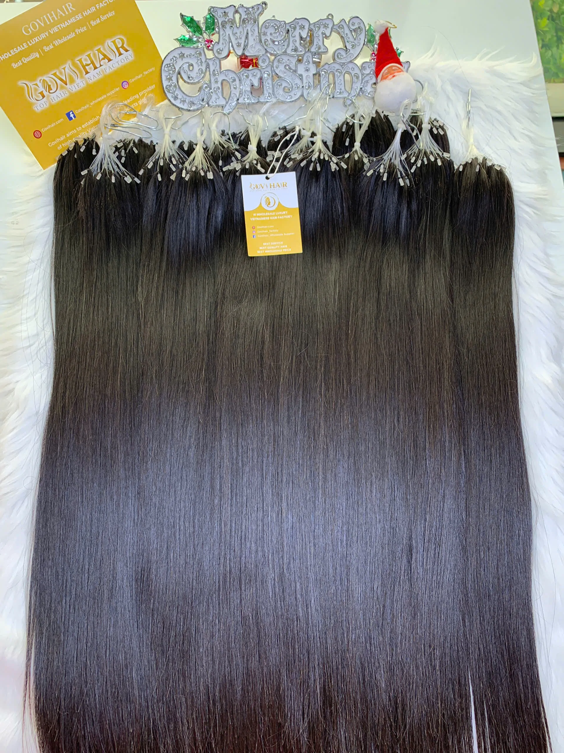 H6 Feather Hair Extensions Natural Virgin Vietnamese Hair Quality
