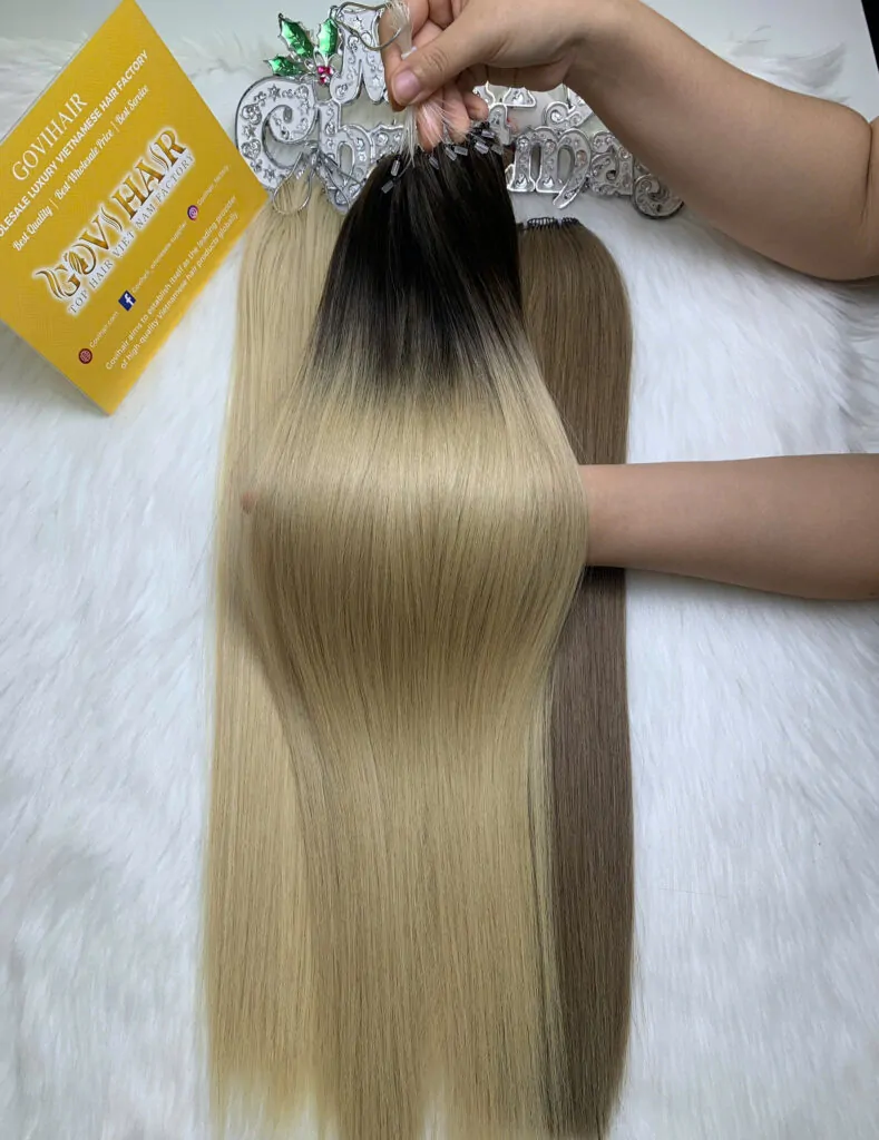 H6 Feather Hair Extensions Ombre Blonde Color H6 Feather Hair Extensions Ombre Blonde Color