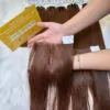 HD Lace Closure 5x5 Middle Part Bone Straight 16 Inch #4 Chocolate Brown Color 6 HD Lace Closure 5x5 Dark Brown Color Vietnamese Hair Bone Straight