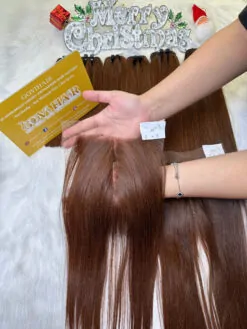 HD Lace Closure 5x5 Dark Brown Color Vietnamese Hair Bone Straight