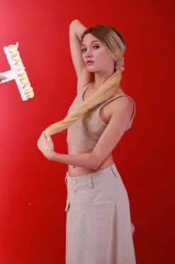 Human Hair Closure wig 5*5 HD Lace Bone straight ombre blonde color