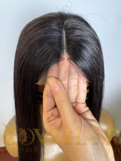 Straight Human Hair Closure Wig 2x6 HD Lace 22 Inch 180% Density Natural Color 6 human hair closure wig bone straight 2x6 hd lace natural black color