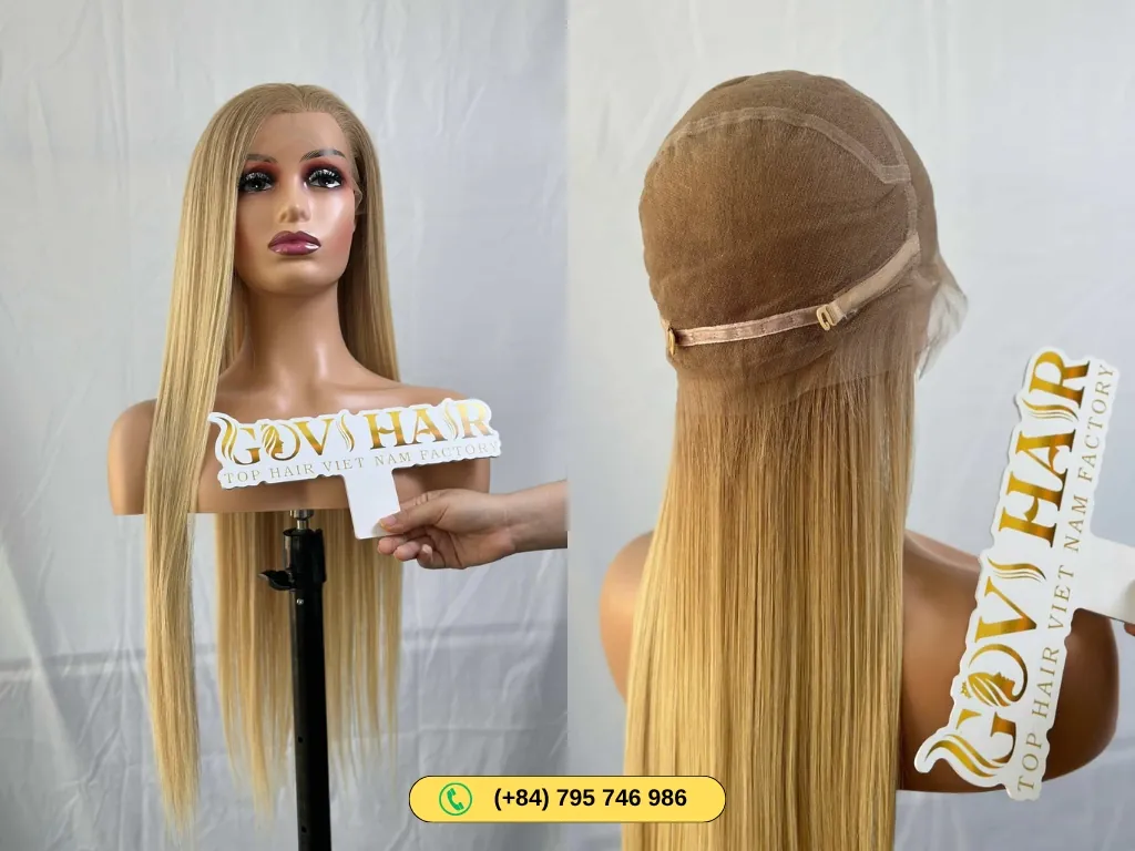 100% Human Hair Full Lace Wigs Blonde Color 12 Full Lace Wigs Luxurious Blonde Color from Govihair