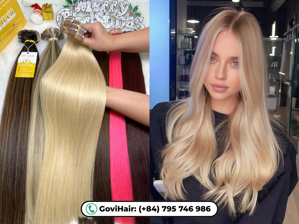 Human Hair Tape In Hair Extensions Blonde Color: Quick, Natural, and Effortless Beauty