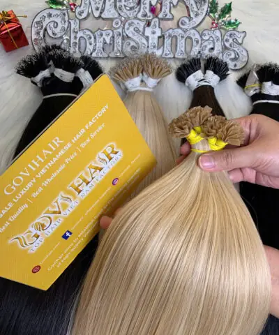 20 Inch Straight Mix Piano #27/60 Color V Tip Hair Extensions Vietnamese Hair 6 k tip hair extensions mix-piano color raw vietnamese hair