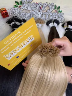 k tip hair extensions mix-piano color raw vietnamese hair