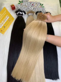 k tip hair extensions mix-piano color raw vietnamese hair