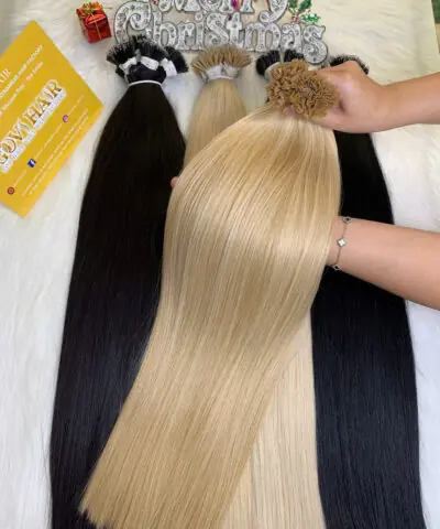 k tip hair extensions mix-piano color raw vietnamese hair