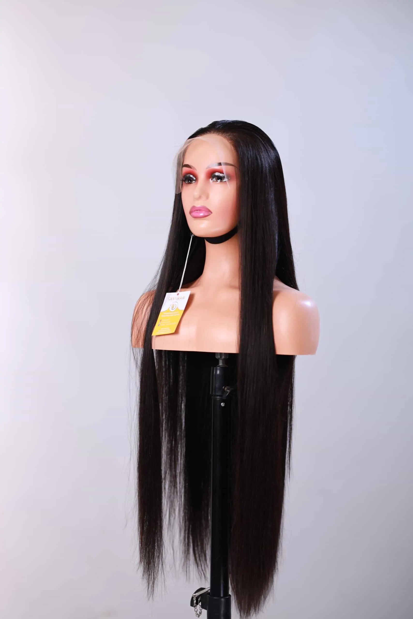 100% Human Hair Closure Wigs Natural Color
