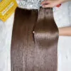 Bone Straight Machine Weft Hair Extensions Brown Color 5 Luxurios Weft Hair Extensions Bone Straight Brown Color Vietnamese Hair