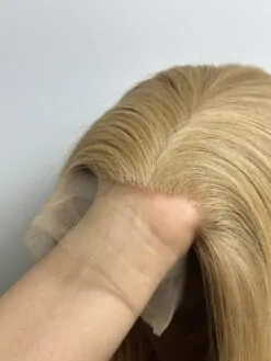 100% Human Hair Full Lace Wigs Blonde Color 7 Luxurious Full Lace Wigs Blonde Color