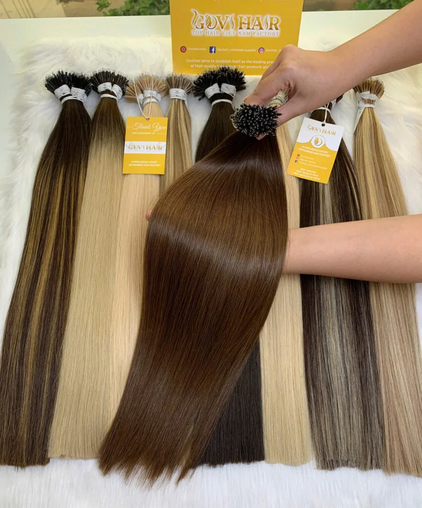 Nanoring Hair Extensions #6 Color Raw Vietnamese Hair