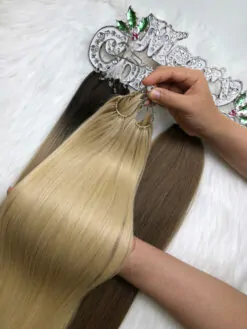 Normal Feather Hair Extensions Blonde Color