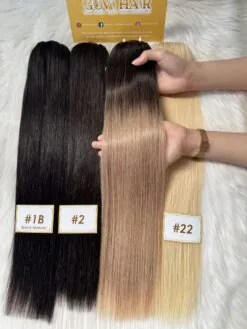 Straight #2/27 Ombre Feather Weft Hair Extensions