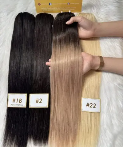 24 Inch Straight #2/27 Ombre Color Feather Weft Hair Extensions 100% Human Hair 6 Straight #2/27 Ombre Feather Weft Hair Extensions