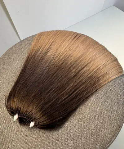 24 Inch Straight #2/27 Ombre Color Feather Weft Hair Extensions 100% Human Hair 7 #2/27 Ombre Feather Weft Hair Extensions