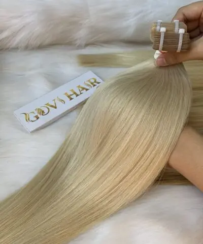 Straight Blonde Color Human Tape In Hair Extensions