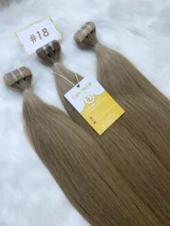 Tape-in Hair Extensions #18 Color Virgin Vietnamese Hair