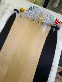 22 Inch Straight #60 Blonde Color Tape In Human Hair Extensions 7 Tape-in Hair Extensions #60 Color Raw Vietnamese Hair