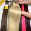 24 Inch Straight Blonde Color Tape In Human Hair Extensions 12 Tape-in Hair Extensions Blonde Color Raw Vietnamese Hair