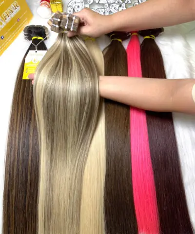 Tape-in Hair Extensions Mix Piano Color Raw Vietnamese Hair