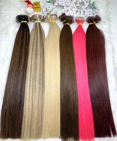 Tape-in Hair Extensions Pink Color Raw Vietnamese Hair