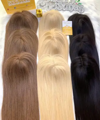 TopperToupee 150 Density Lace 3×5 #4c Color Vietnamese Hair