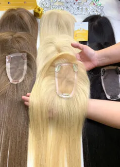 TopperToupee 150 Density Lace 3×5 #613 Color Vietnamese Hair