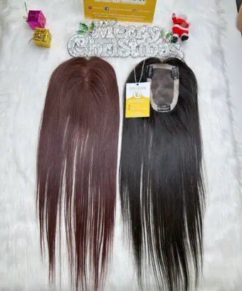 TopperToupee 150 Density Lace 3×5 99J Color Vietnamese Hair