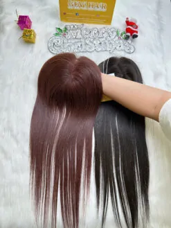 TopperToupee 150 Density Lace 3×5 99J Color Vietnamese Hair