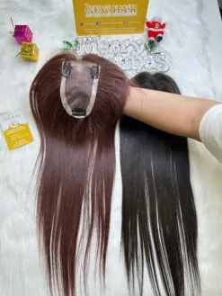 TopperToupee 150 Density Lace 3×5 99J Color Vietnamese Hair