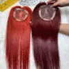 TopperToupee 150 Density Lace 5×5 Dark Red Color Vietnamese Hair