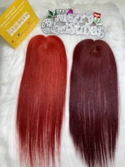 TopperToupee 150 Density Lace 5×5 Light Red Color Vietnamese Hair
