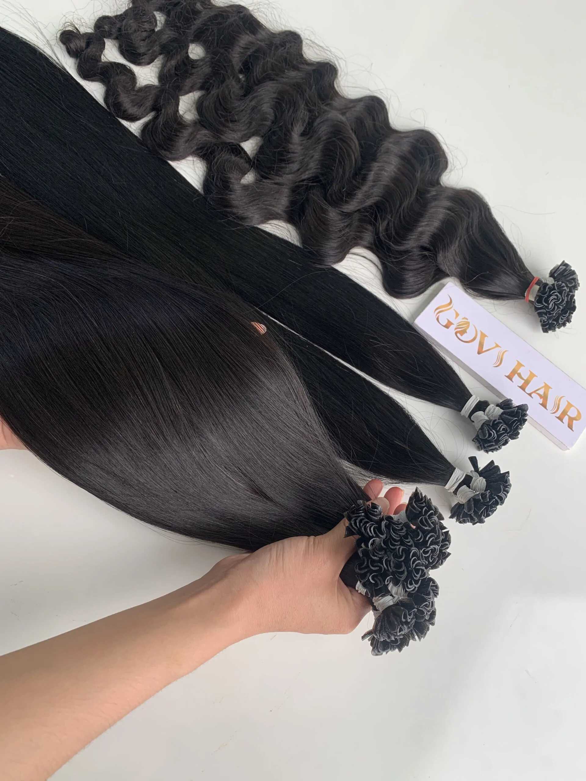 u-tip hair extensions natural color made from vietnamese hair