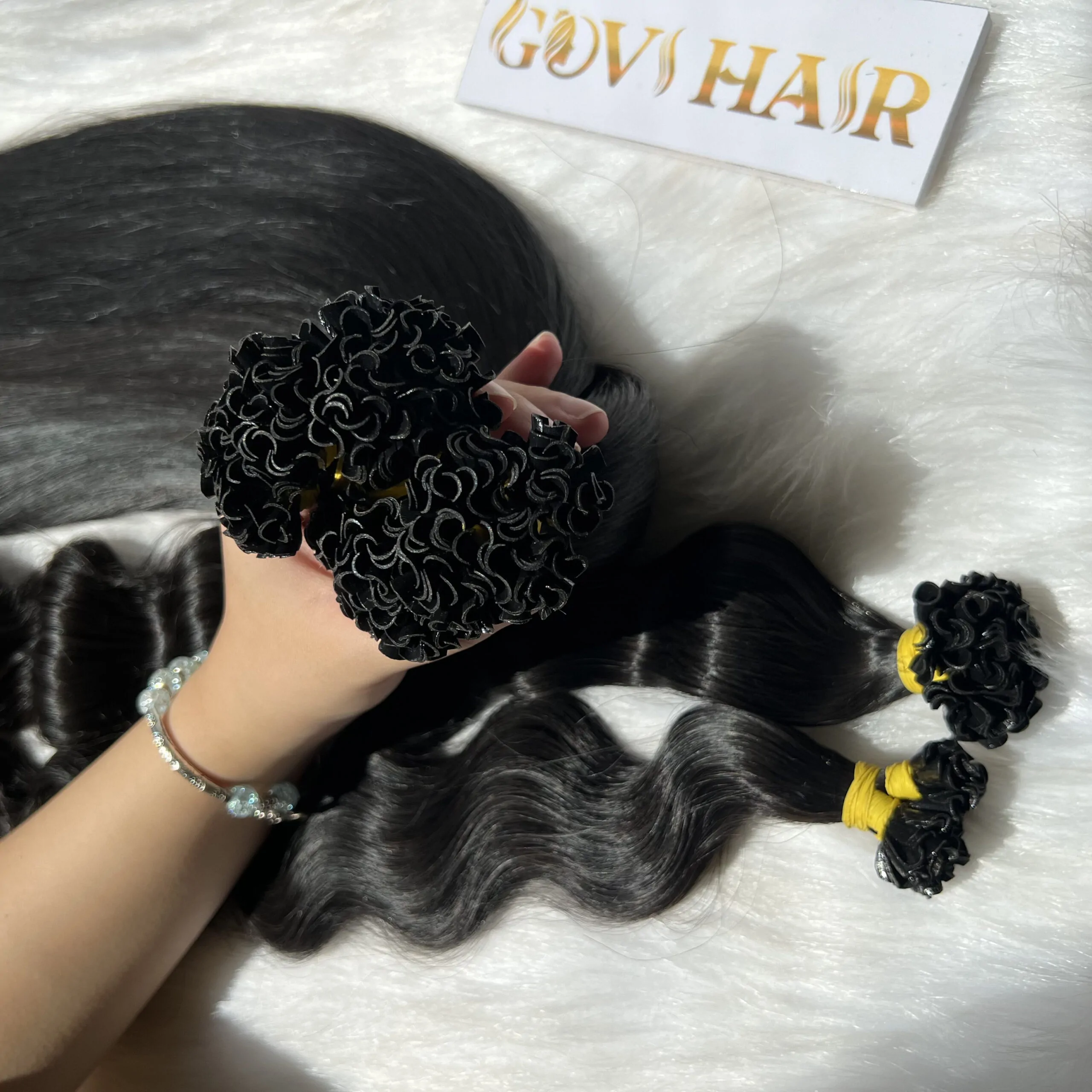 u-tip hair extensions natural color raw vietnamese hair