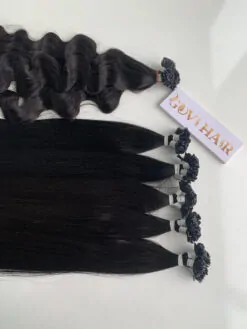 u-tip hair extensions natural color vietnamese hair