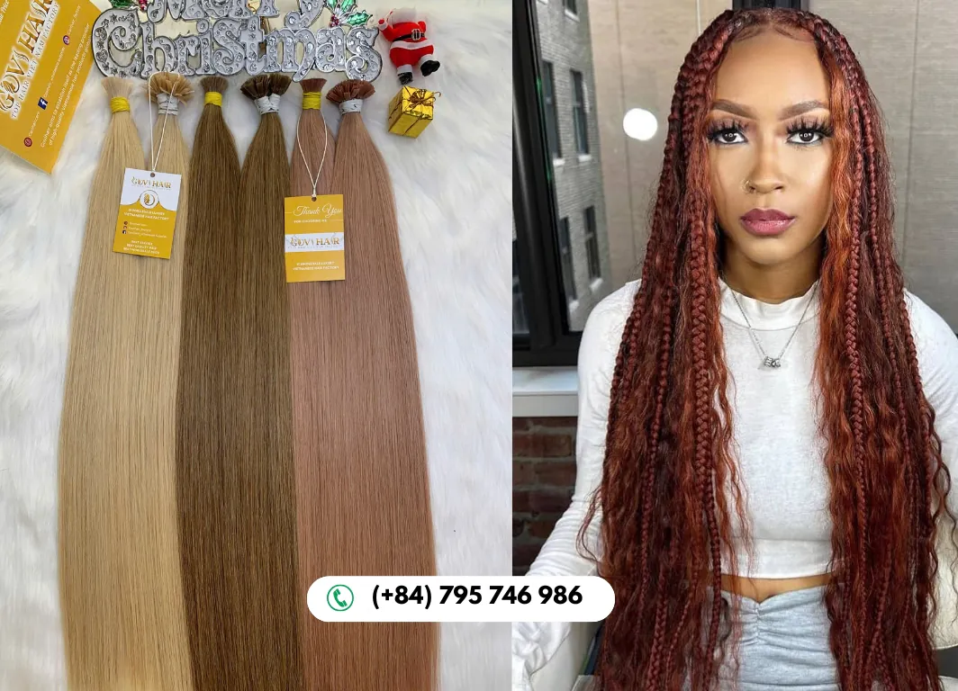 Straight Bulk Human Hair for Braiding 10c Color 8 Vietnamese Hair for Braiding Combines Shine and Long-Lasting Quality