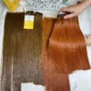 Weft Hair Bone Straight Orange Color Raw Vietnamese Hair