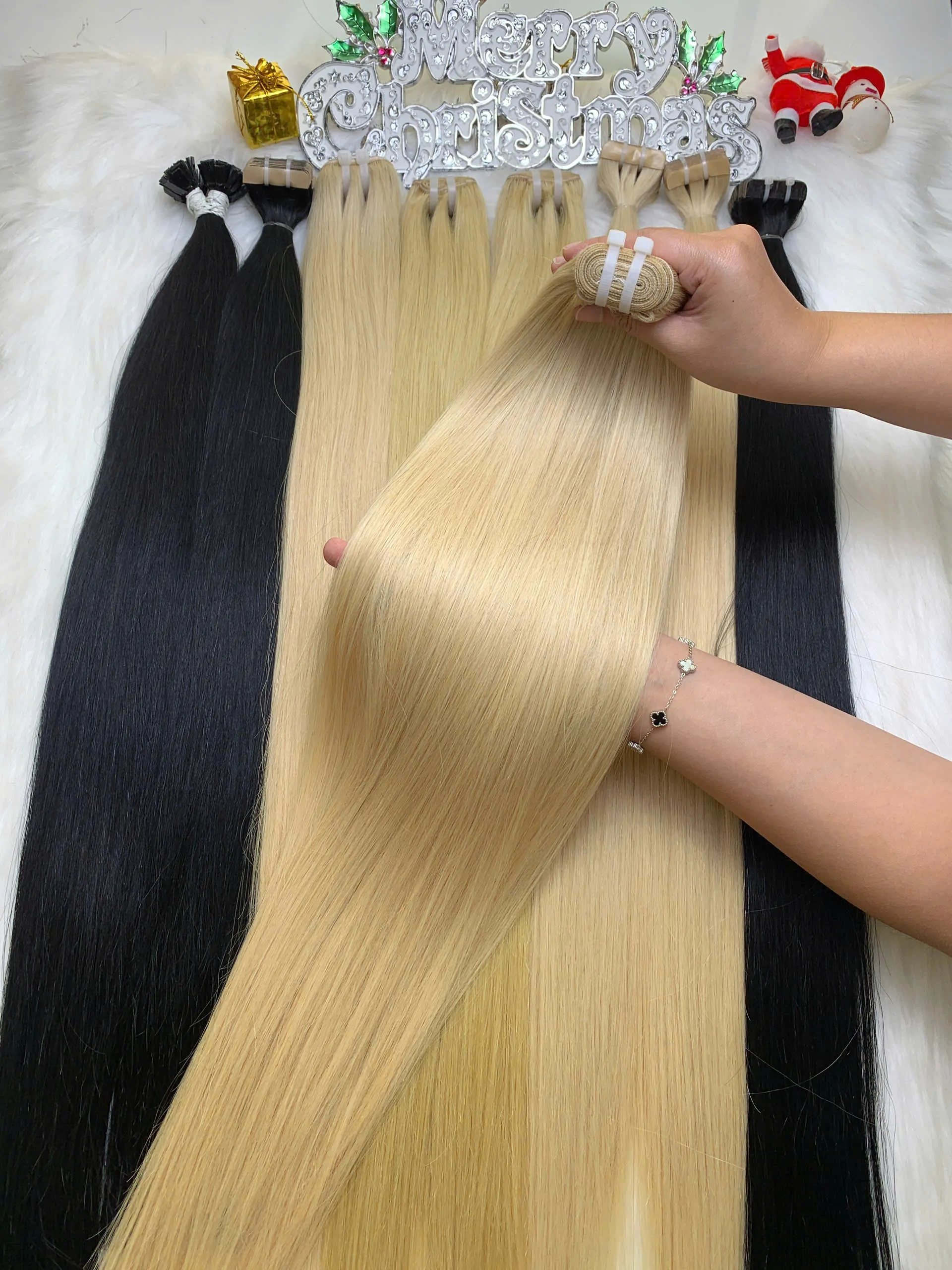 Weft Hair Extension Bone Straight #60 Raw Vietnamese Hair