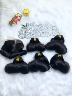 Weft Hair Extension Egg Curly Natural Color Vietnamese Hair