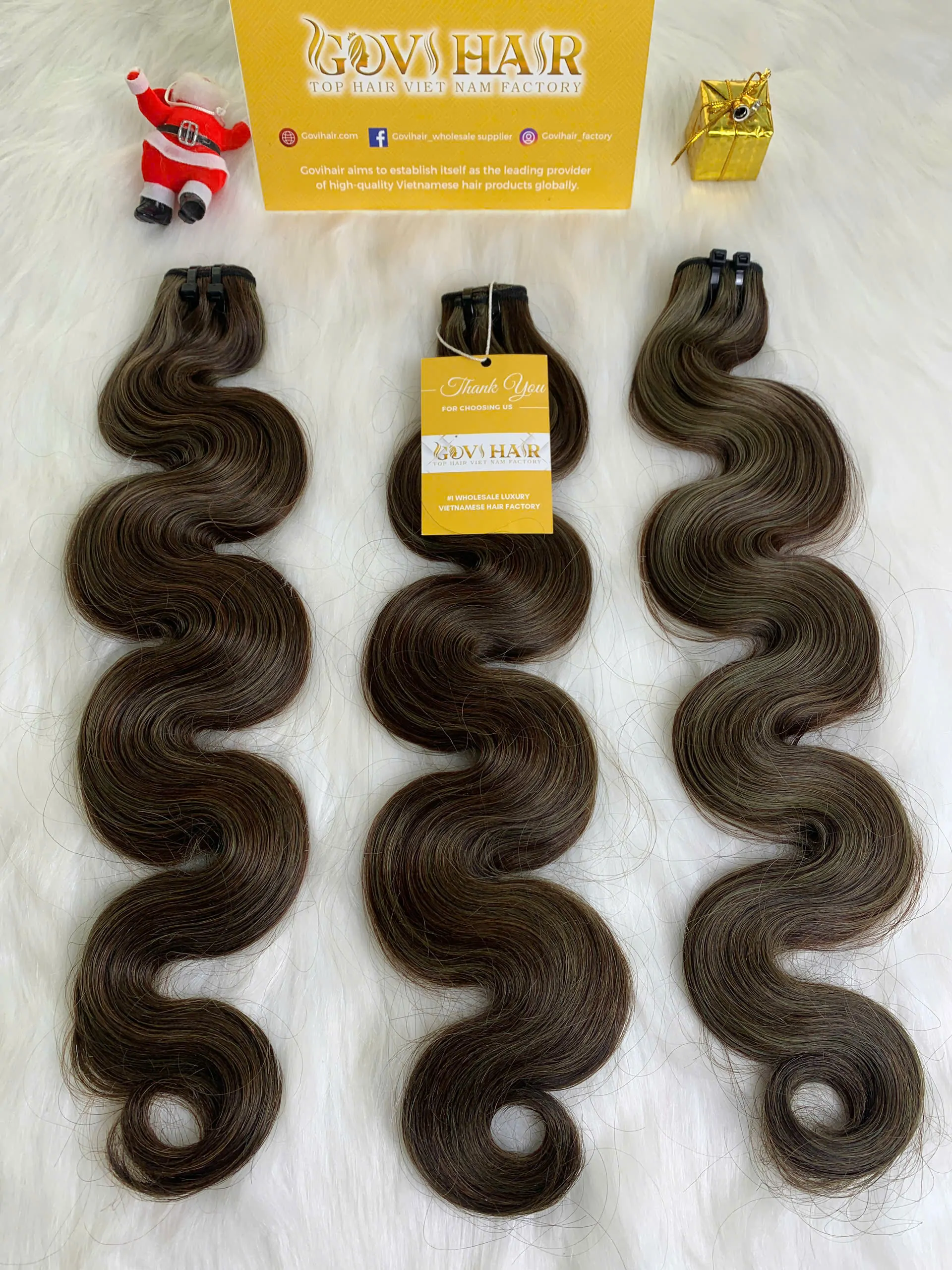 Weft Hair Extensions Body Wave Mix Piano 4c&5c 100% Vietnamese Hair