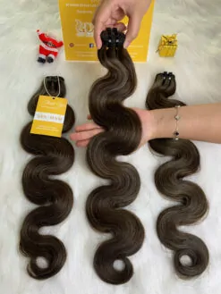 Body Wave Machine Weft Hair Extensions Mix Piano 4c&5c Color