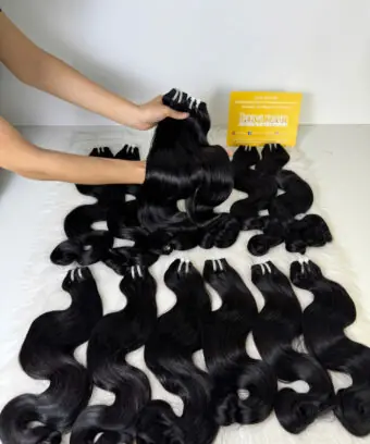 Raw Human Hair Bundles Body Wave for Hair Salon