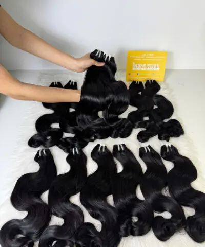 Raw Human Hair Bundles Body Wave for Hair Salon