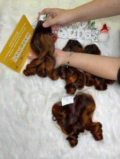 Weft Hair Extensions Fumi Bouncy Curly Mix Piano
