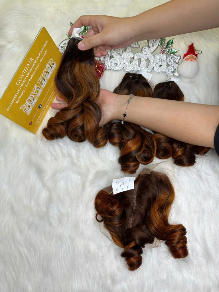 Weft Hair Extensions Fumi Bouncy Curly Mix Piano