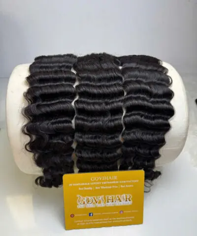 22 Inch Raw Human Hair Bundles Deep Wave