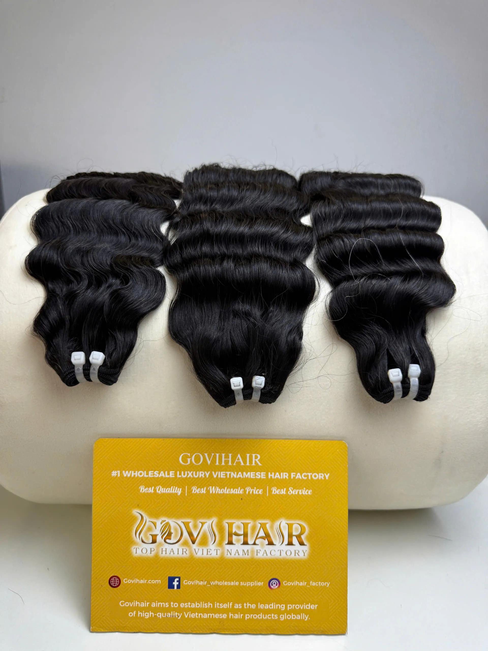 22 Inch Raw Human Hair Bundles Deep Wave